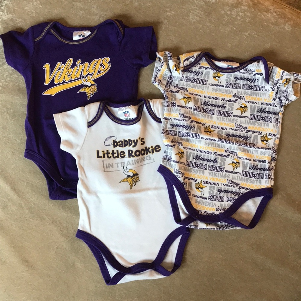 Minnesota Vikings 3-pack bodysuits